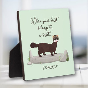 Ferret! Niedliches Geschenk für Freundesfreunde! Fotoplatte