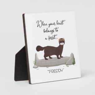 Ferret! Niedliches Geschenk für Freundesfreunde! Fotoplatte