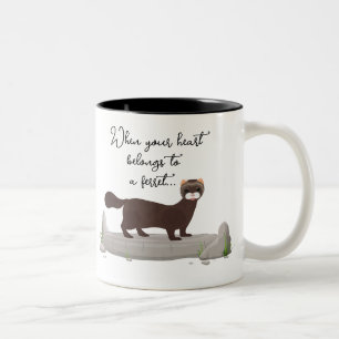 Ferret! Niedliches Geschenk für Freundesfreunde! Zweifarbige Tasse
