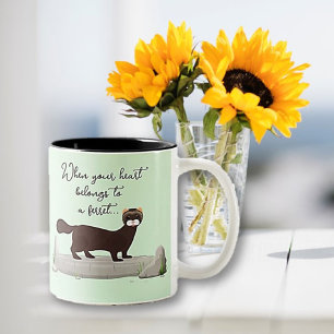 Ferret! Niedliches Geschenk für Freundesfreunde! Zweifarbige Tasse
