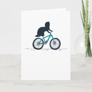 Ferret on a bicycle karte
