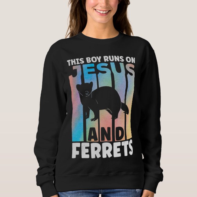 Ferret Outfit for Ferret Lover Apparel for Boys Sweatshirt (Vorderseite)