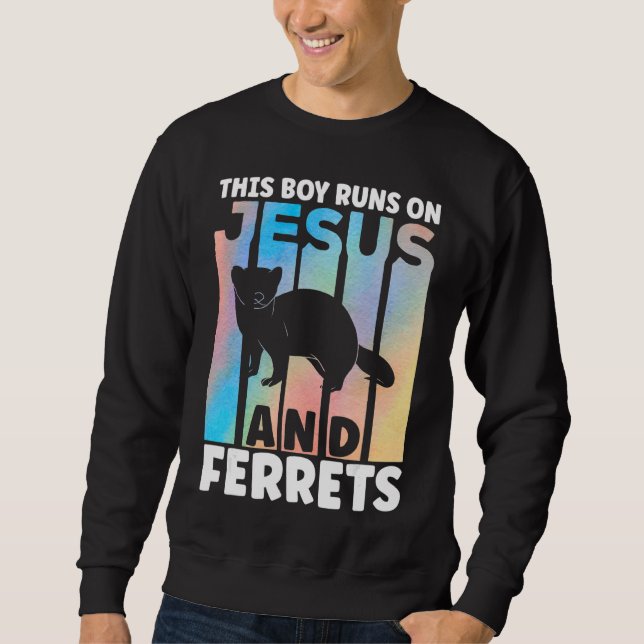 Ferret Outfit for Ferret Lover Apparel for Boys Sweatshirt (Vorderseite)