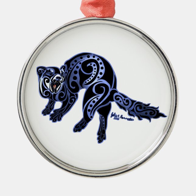 Ferret Trybe: Kriegstanz! Ornament Aus Metall (Vorne)