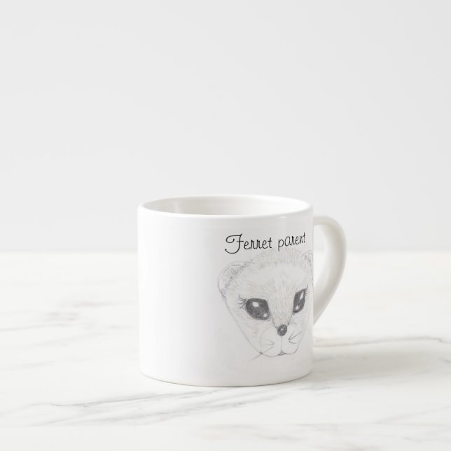 Ferret Zeichne Espresso Cup Espressotasse (Vorderseite Rechts)