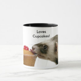 Ferrets Liebe Cupcakes Tasse