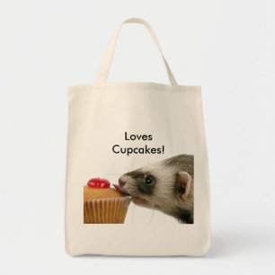 Ferrets Liebe Cupcakes Tragetasche