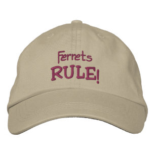 Ferrets Regel Niedlich bestickter Hut