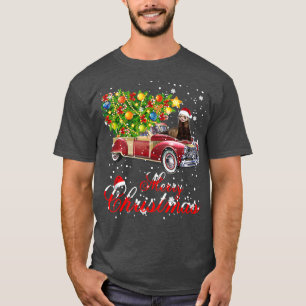 Ferrets Rides Red Truck Weihnachten Pajama T-Shirt