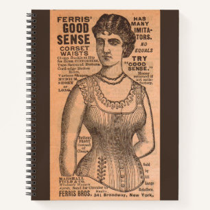 Ferris Common Sense Corsets ad 1880 Notizbuch