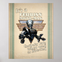 Ferris Moto-Man Retro Robot Poster (16x20")