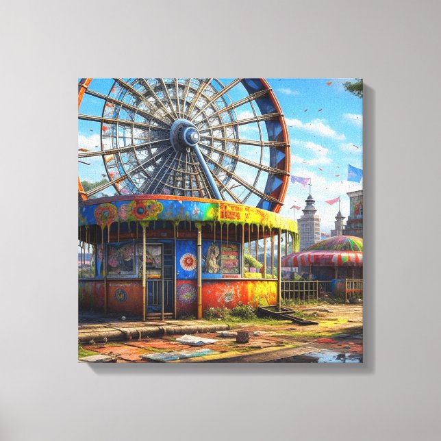 Ferris Wheel Ai art Leinwanddruck (Vorderseite)