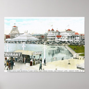 Ferris Wheel, Asbury Park, NJ Vintag Poster