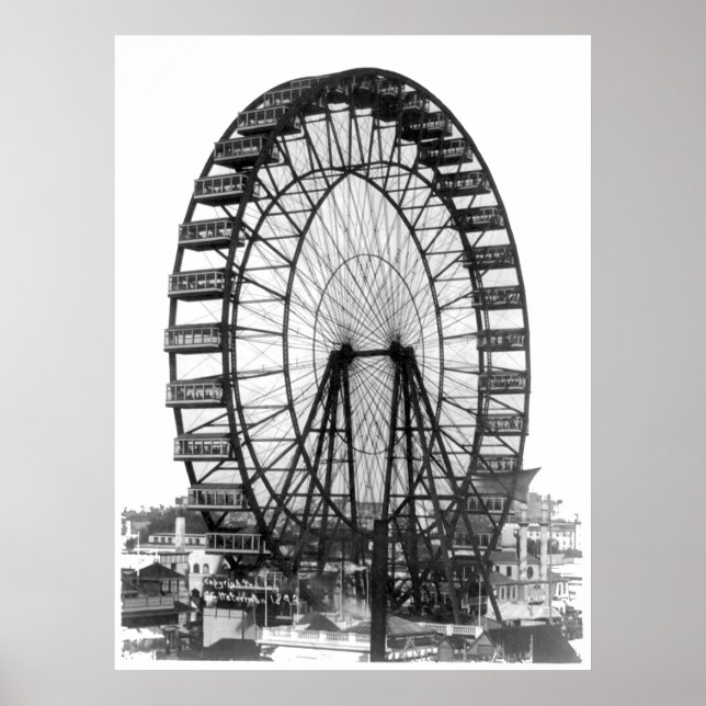 Ferris Wheel auf der Messe Chicago World Poster (Vorne)