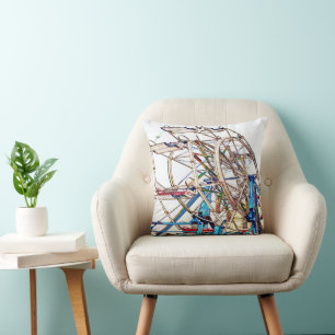 Ferris Wheel-Chalk-Kontur von Shirley Taylor Kissen
