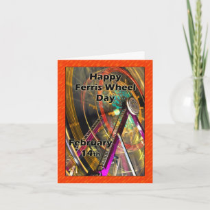 Ferris Wheel Day Note Card  February 14 Karte