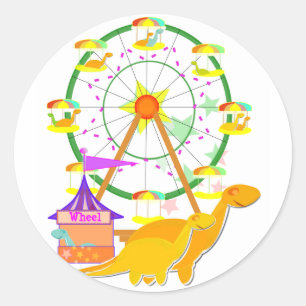 Ferris Wheel Dinosaurier Stickers