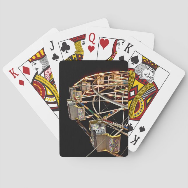 Ferris Wheel in einem Vergnügungspark Spielkarten (Rückseite)