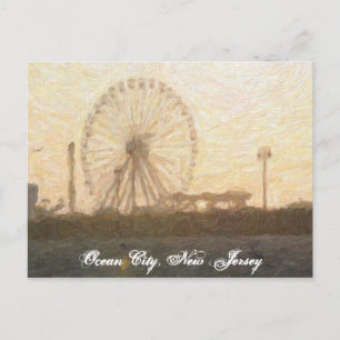 Ferris Wheel in Ocean City, NJ Postcard Postkarte