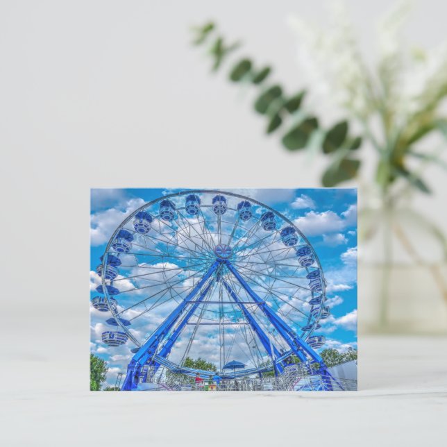 Ferris Wheel Postkarte (Stehend Vorderseite)