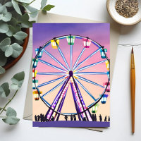 Ferris Wheel Sunset | Schöne Wasserfarbe