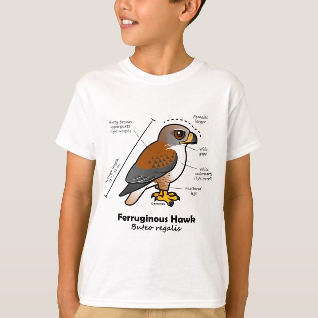 Ferruginous-Hawk-Statistik T-Shirt (Vorderseite)