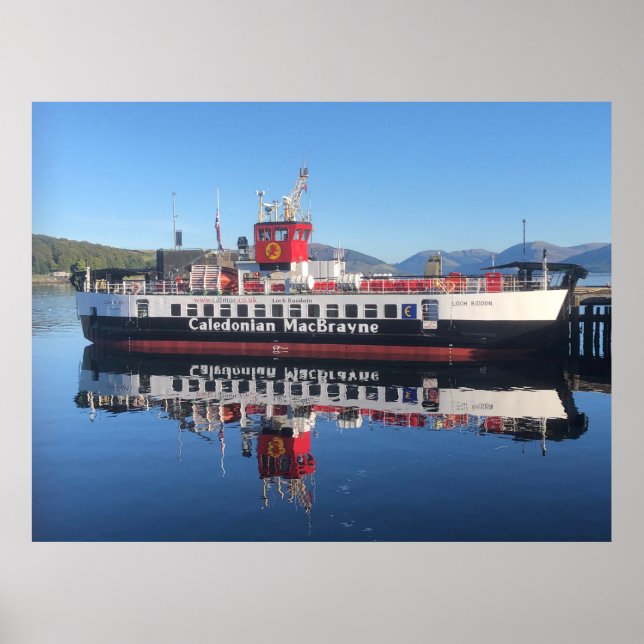 Ferry Loch Riddon, gepflegt in Rothesay, Schottlan Poster (Vorne)