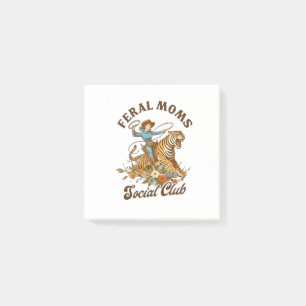 Ferry Mama Social Club Funny Retro Boho Cowgirl Post-it Klebezettel