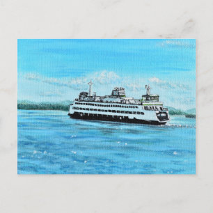 Ferry Painting Postkarte