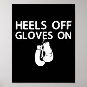 Fersen Frei Handschuhe An Kickboxen Boxing Day Wei Poster