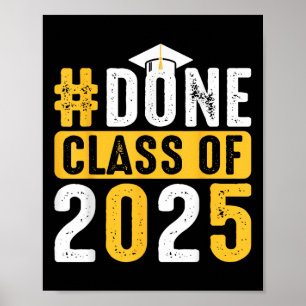 Fertig Cl 2025 Abschluss Senior Cap School Achieve Poster