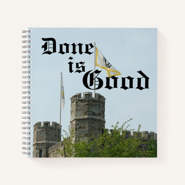 Fertig ist Good Bryn Mawr Great Hall Towers Notizbuch (Vorderseite)