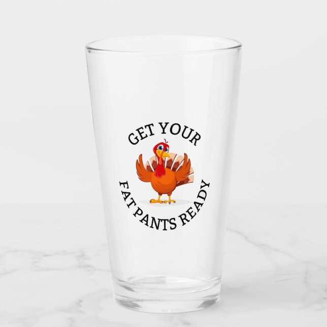 Fertig machen - Erntedank Pint Glass Glas (Vorderseite)