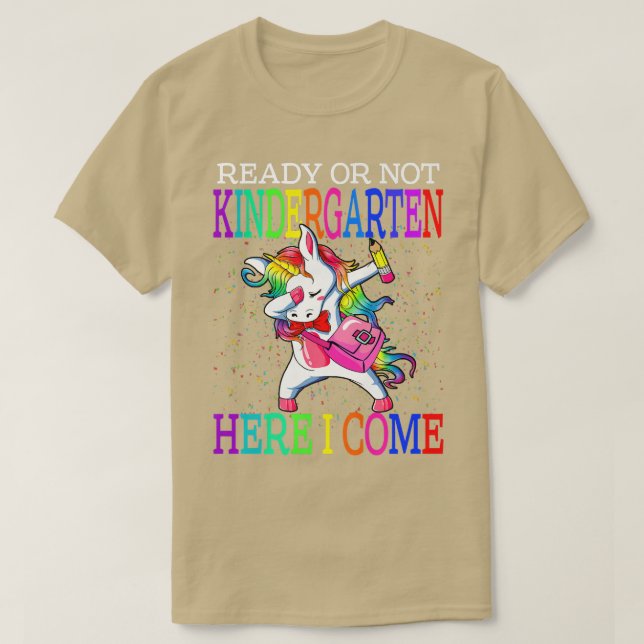 Fertig oder nicht Kindergarten Hier komme ich wied T-Shirt (Design vorne)