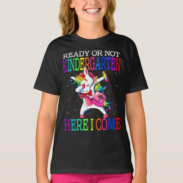 Fertig oder nicht Kindergarten Hier komme ich zum  T-Shirt (Vorderseite)