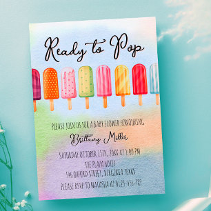 Fertig zum Knallen Eis am Stiel Sommer Baby Shower Einladung
