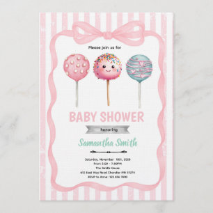 Fertig zum Platzen Cake Pop Babyshower-Einladung Einladung