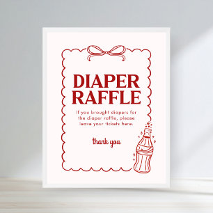 Fertig zum Platzen Sodawasser-Baby-Shower-Windel-R Poster