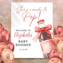 Fertig zum Platzen Sodawasserflasche Baby Shower W