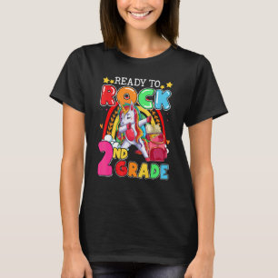 Fertig zum Rock 2. Grade Dabbing Einhorn zurück zu T-Shirt