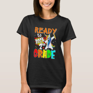 Fertig zum Rock 2. Grade Dabbing Einhorn zurück zu T-Shirt