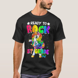 Fertig zum Rock erste Stufe Einhorn Flossen Dan T-Shirt