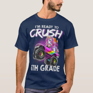 Fertig zur Zerkleinerung des 6. Grades Rosa Einhor T-Shirt