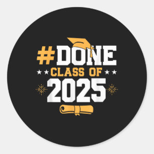 Fertige Cl von 2025 Abschluss Graduate Senior High Runder Aufkleber