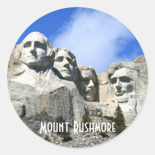 Fertigen Sie der Mount Rushmore nationales Runder Aufkleber