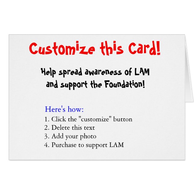 Fertigen Sie diese Karte besonders an! (Vorderseite (Horizontal))