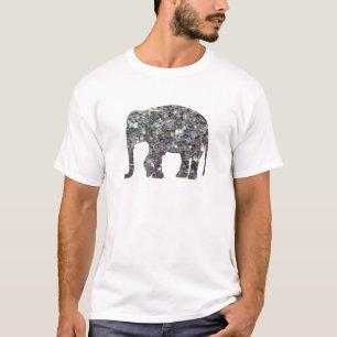 Fertigen Sie funkelnd bunten silbernen Mosaik T-Shirt