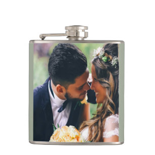 Fertigen Sie Hochzeits-Paar-Foto-Geschenk Flachmann