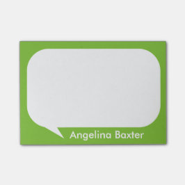 Fertigen Sie Limone grüne und weiße Post-it Klebezettel