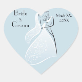 Fertigen Sie Produkt-blaue Retro Herz-Aufkleber